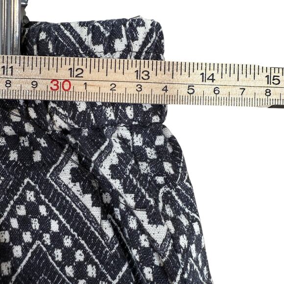 J.Crew Black White Geometric Print Pants | Drawstring Boho Artsy | NWT Size 0 - Picture 8 of 10